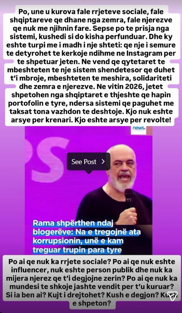 Rama sulmoi influencerat, reagon modelja që shpëtoi falë