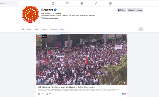 Albanians demand Rama's resignation, Reuters reports "live" the
