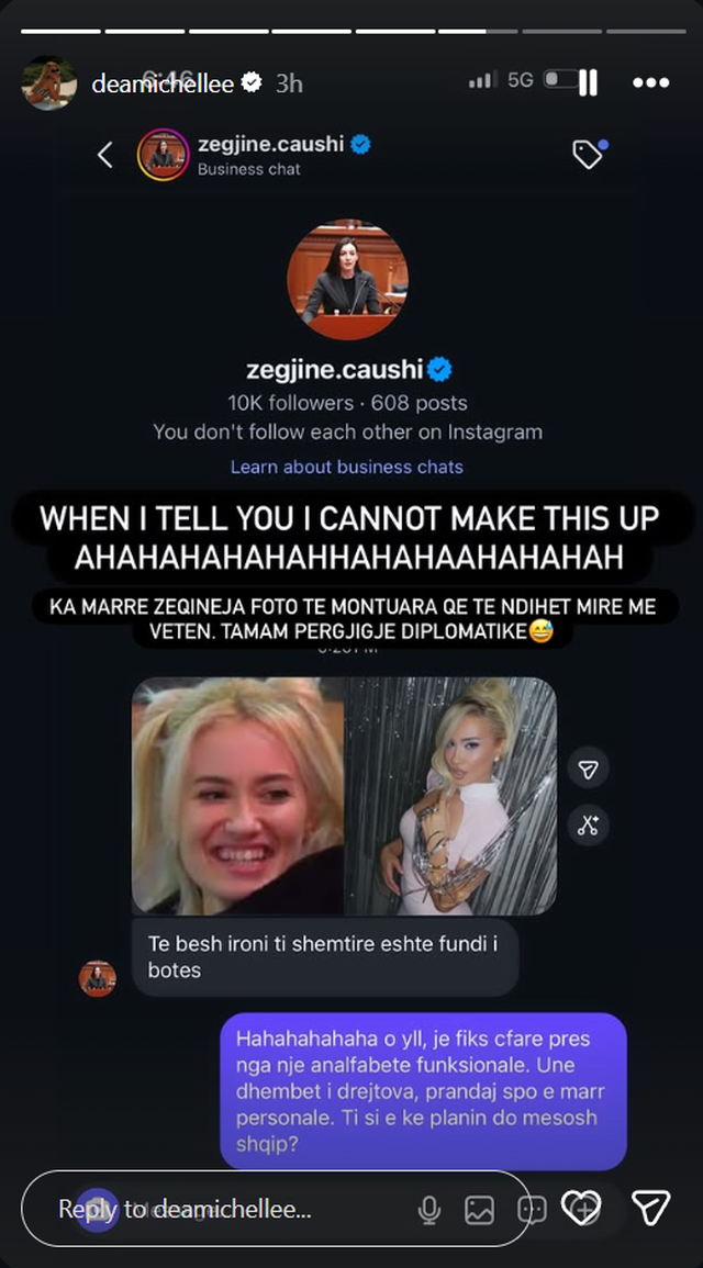 Criticizing Rama, Zegjine &Ccedil;aushi attacks the influencer: You're