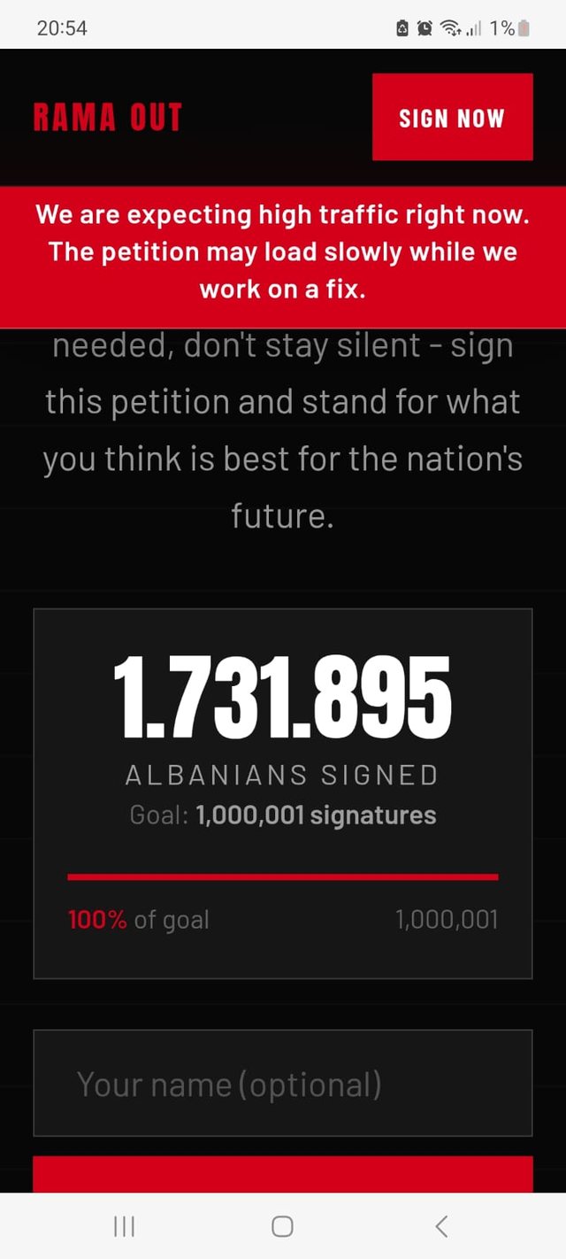 Çfarë ndodhi me peticionin “Rama Out”? Nga 1.7 milion