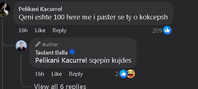 Taulant Balla "ngec" në Facebook, si shpëton dot