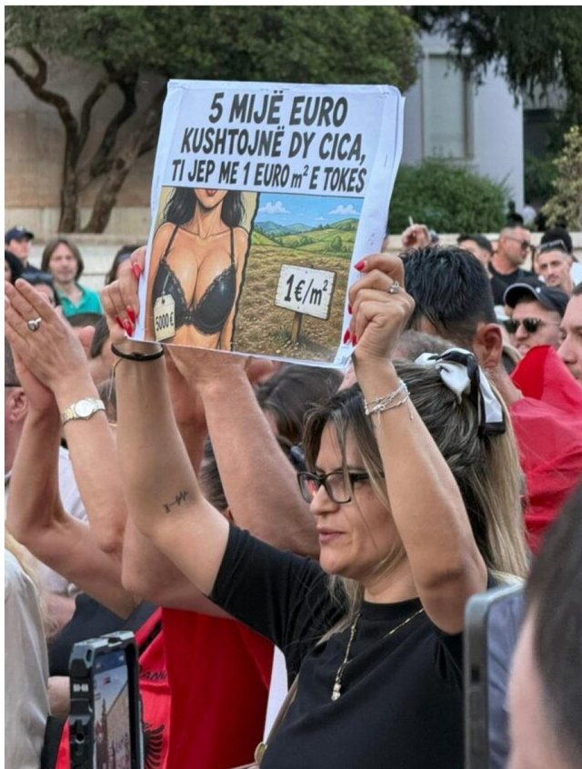 "Ne do na vije kapistall", pankartat pikante nga protesta