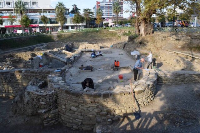 Excavations reveal mosaics from an early phase of the Elbasan Basilica
