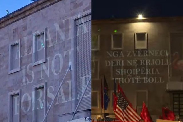 “Albania is not for sale”, muret e Kryeministrisë