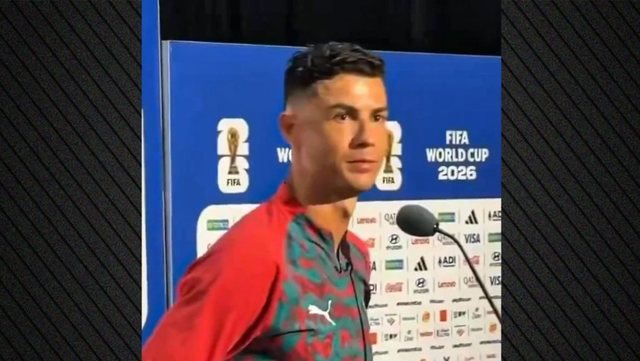 The moment that went viral, Ronaldo ignores the question about Messi