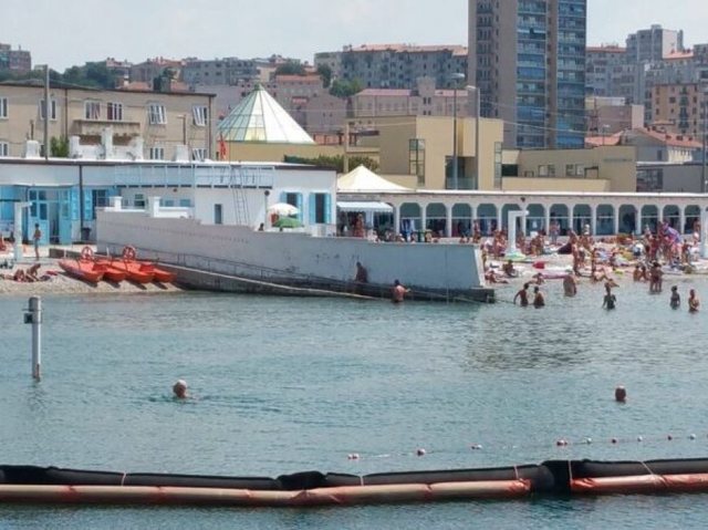 The only beach in Europe that separates men from women with a wall
