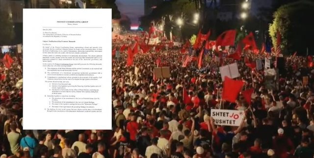 Protesta n&euml; Tiran&euml; merr p&euml;rmas&euml; nd&euml;rkomb&euml;tare, 5