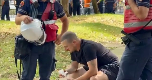 Berisha publikon pamjet e protestuesit të gjakosur: Dënoj dhunën