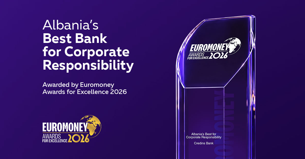 Euromoney crowns Credins bank as &ldquo;Best Bank for Corporate Responsibility