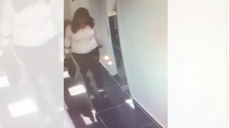 From the cash register to the money bag, footage reveals the movements of the