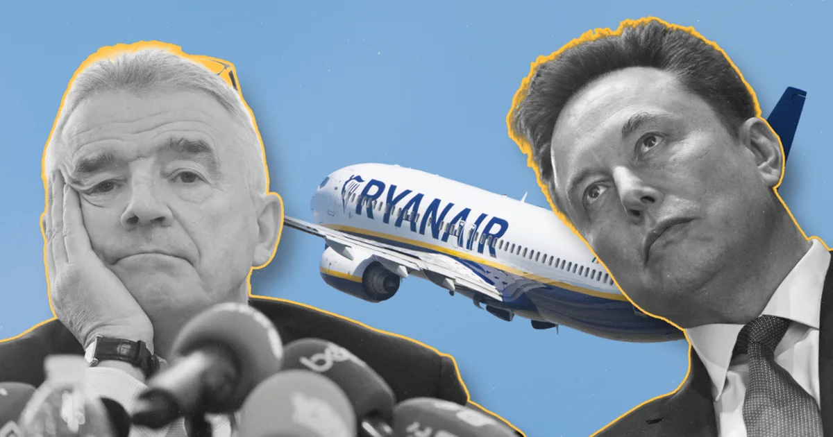 Ryanair refuzon ofertën e WiFi Starlink  Elon Musk  kërcënon  të blejë Ryanair