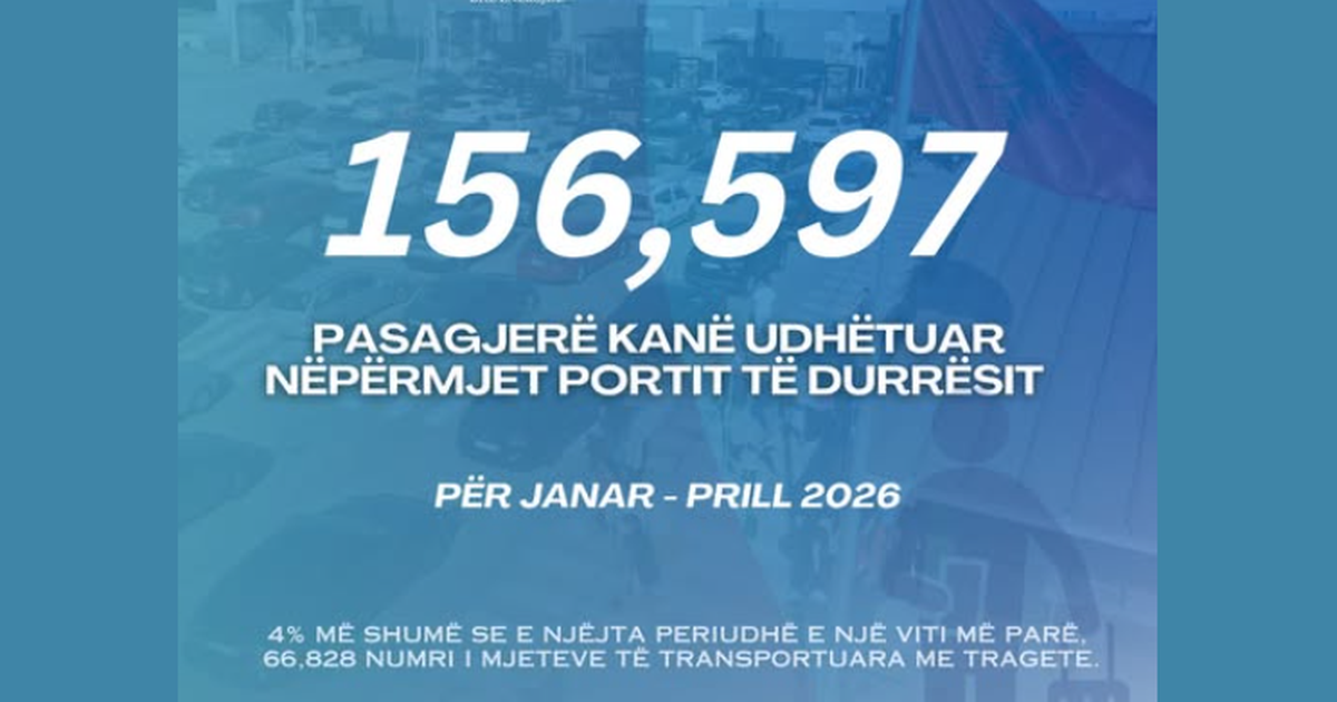 Mbi 156 mijë pasagjerë në katër muaj   Porti i Durrësit  4  më shumë udhëtarë se një vit më parë