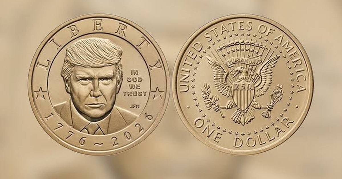 Monedha 1 USD me imazhin e Trump   Kritikët kanë ngritur pyetje në lidhje me ligjshmërinë e dizajnit