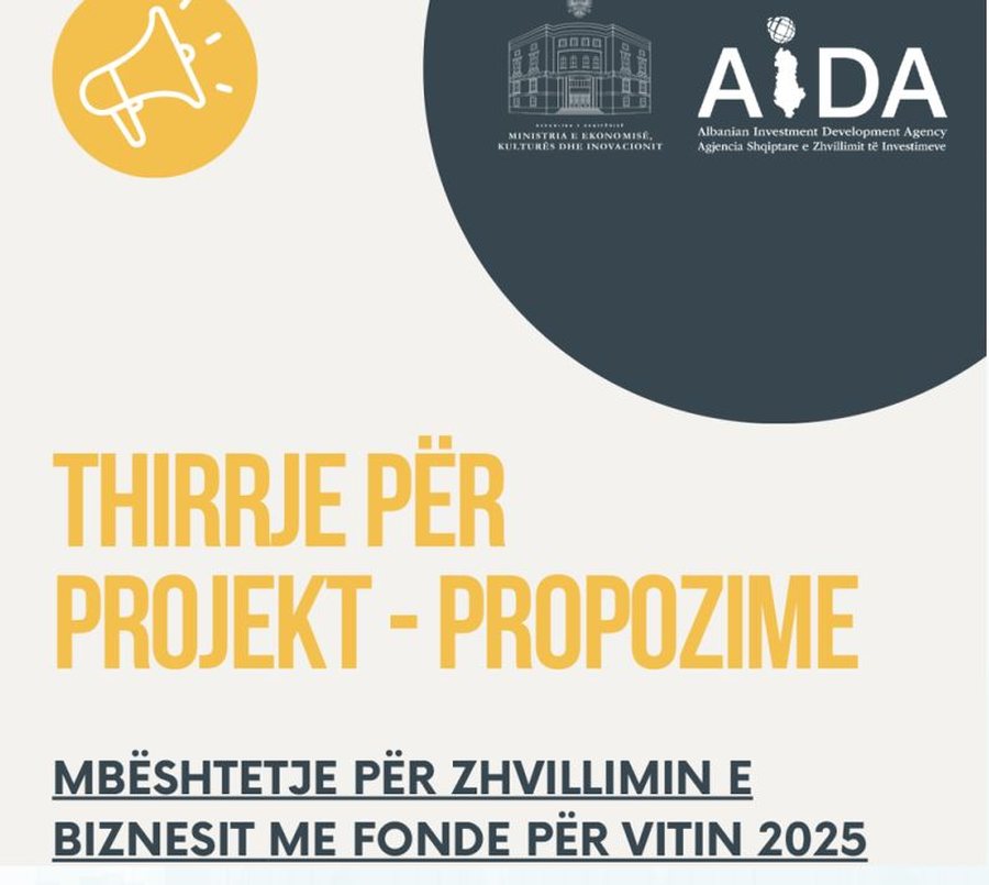 AIDA support of up to 2.5 million lek for small and medium-sized enterprises!