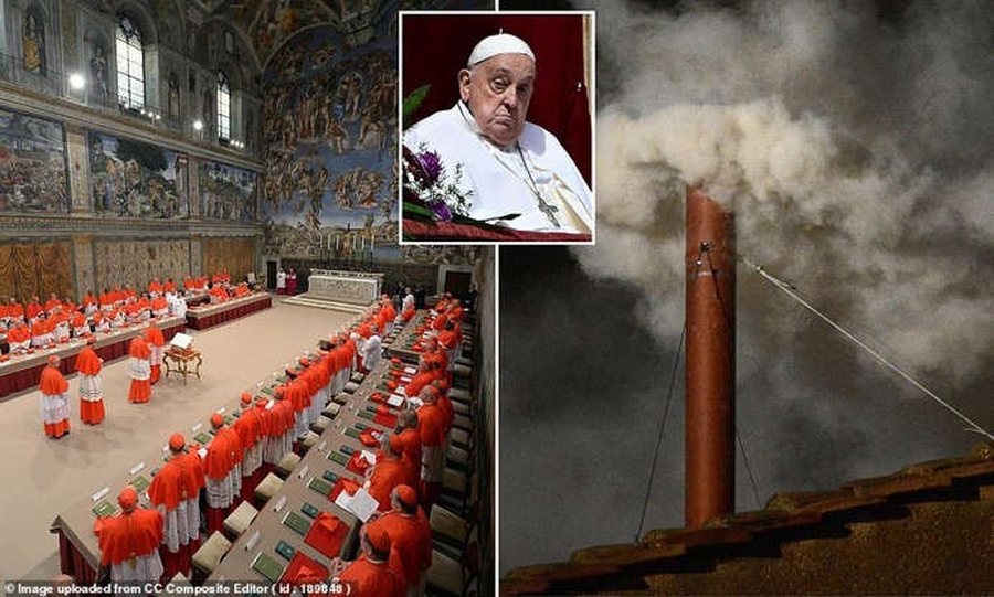 Disinformation and conspiracy theories as the secret conclave begins to elect