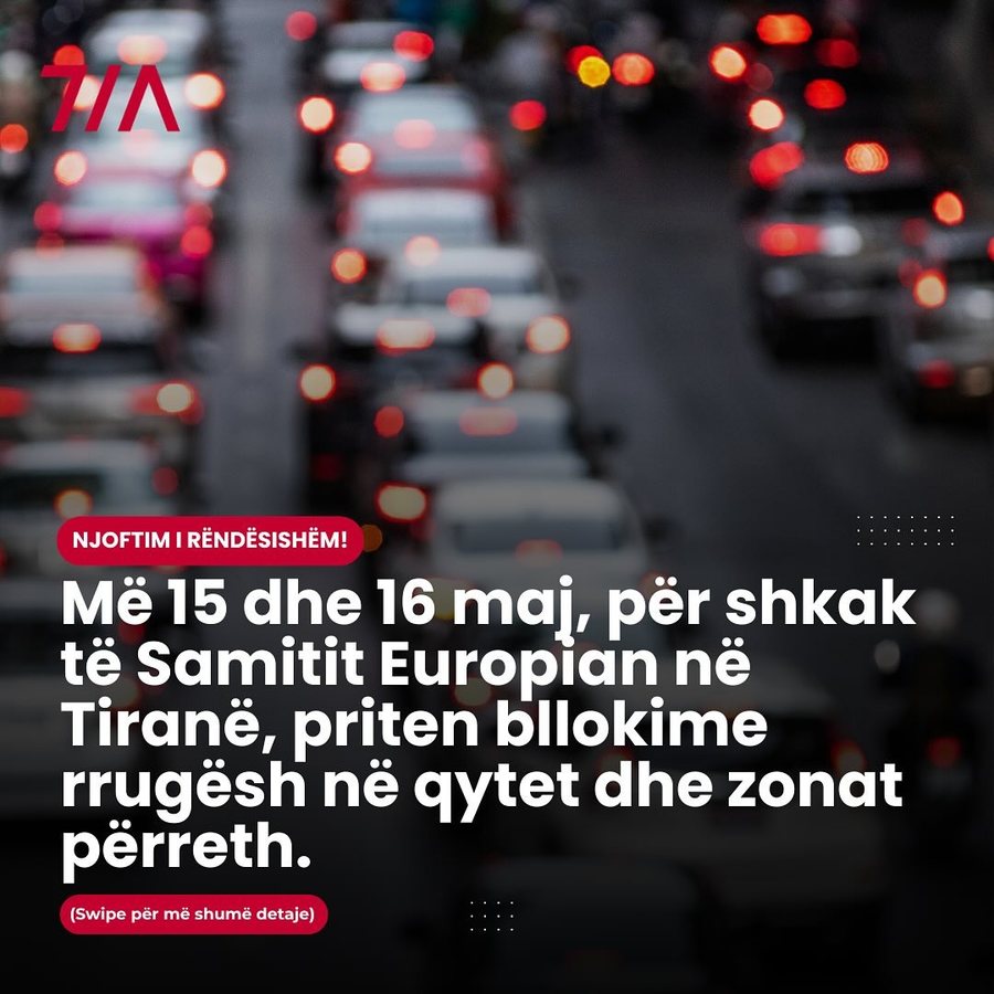 Samiti i Komunitetit Politik Europian -TIA njofton: Qytetarët të