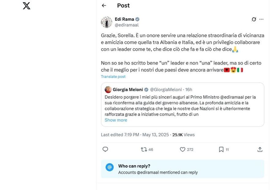 Liderët botërorë urojnë Ramën për fitoren në