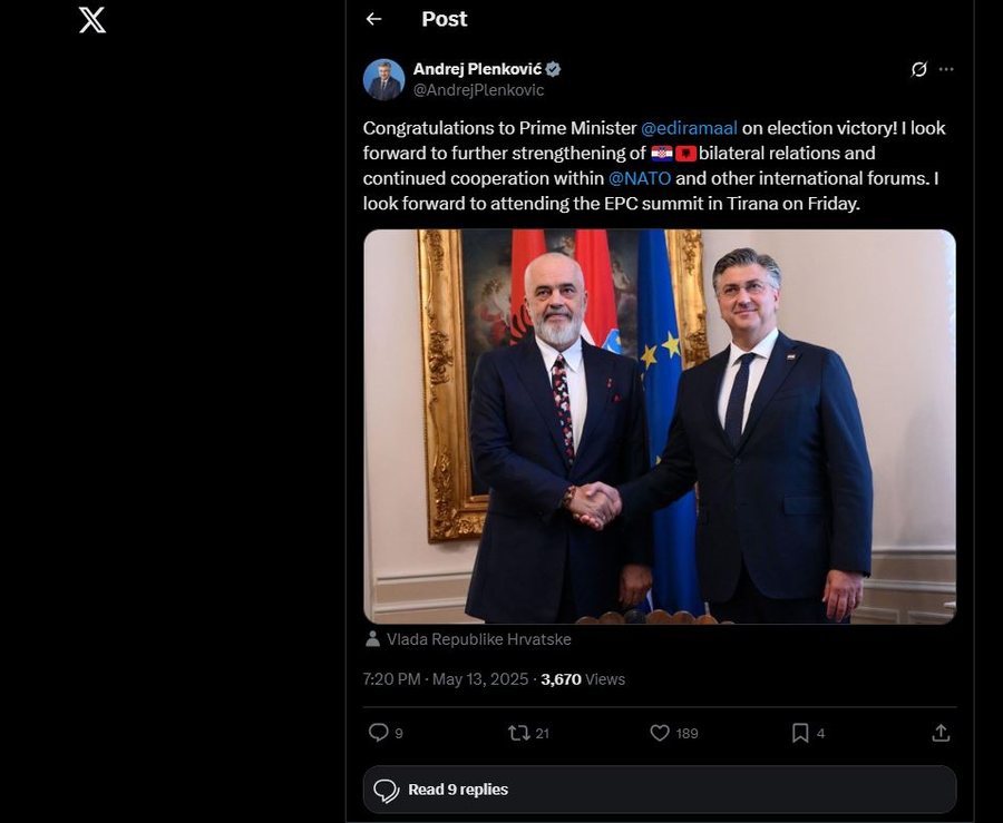 Liderët botërorë urojnë Ramën për fitoren në