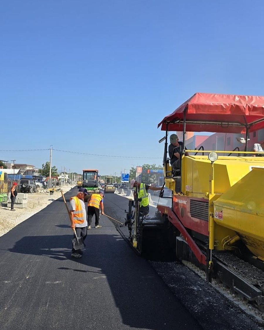 New entrance to Shkodra/Balluku: Laying of asphalt layers has begun!