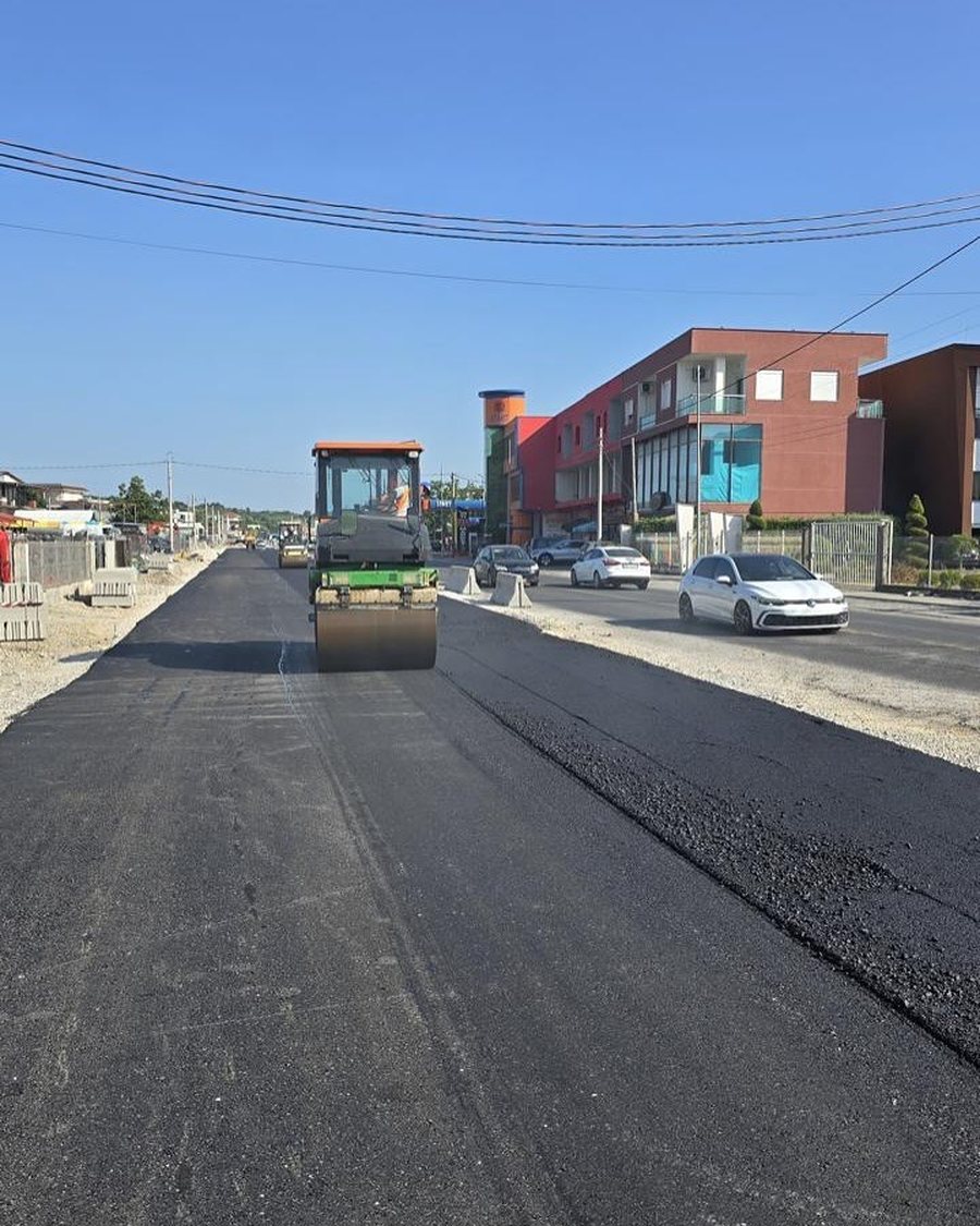 New entrance to Shkodra/Balluku: Laying of asphalt layers has begun!