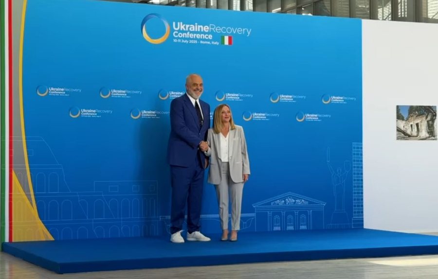 Conference on the Recovery of Ukraine - Rama is welcomed by Giorgia Meloni!