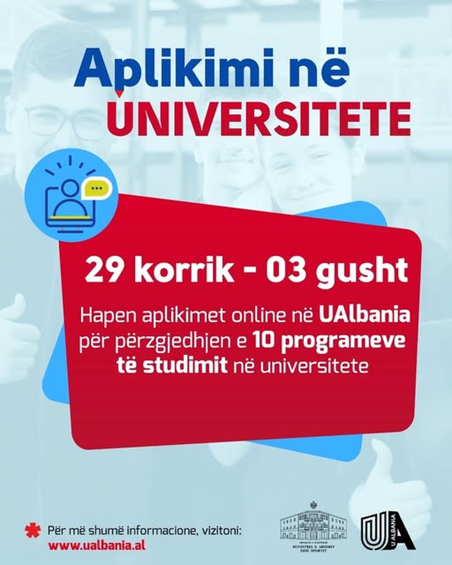 Hapen aplikimet për programet e studimit në universitete/ Viti