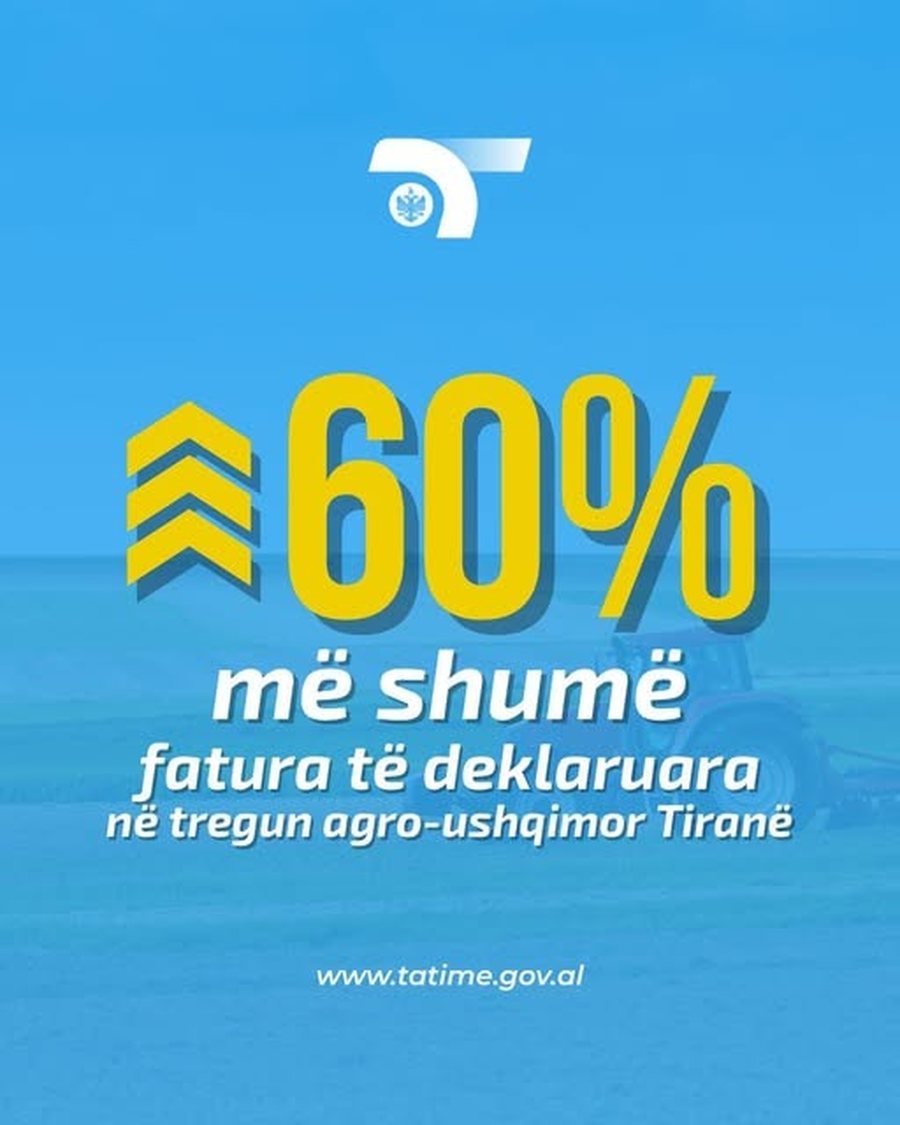 Tatimet: Rritet me 60% faturimi i deklaruar në tregun agroushqimor të