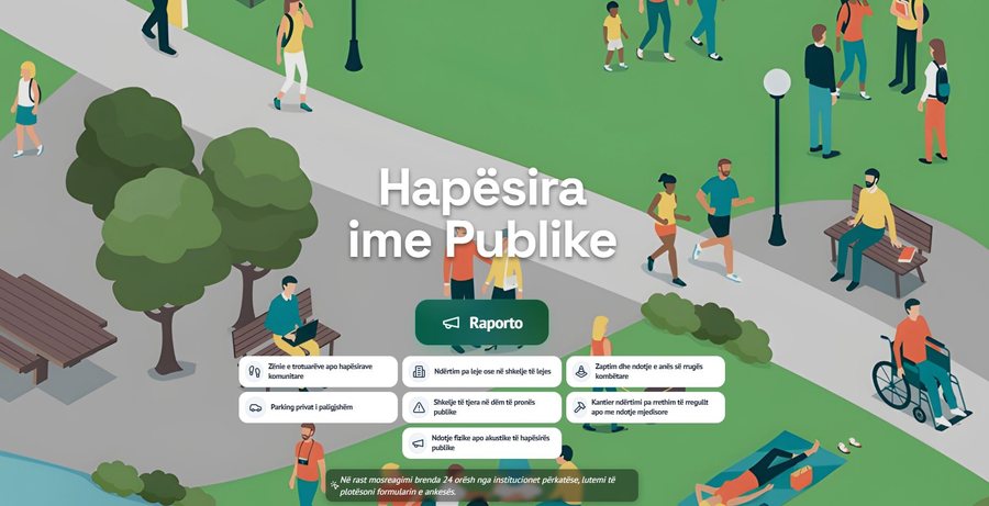 Platformë e re denoncimi për mbrojtjen e hapësirave publike -