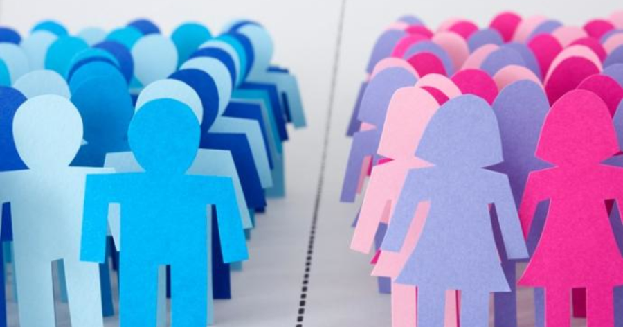 How are gender relations divided in Albania? Women dominate in numbers, men in