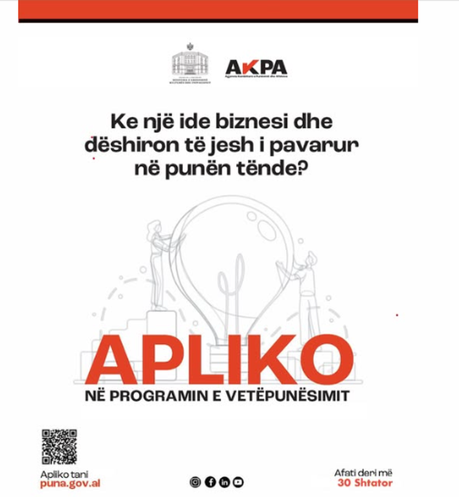 30 shtatori, afati i fundit për programin e vetëpunësimit -