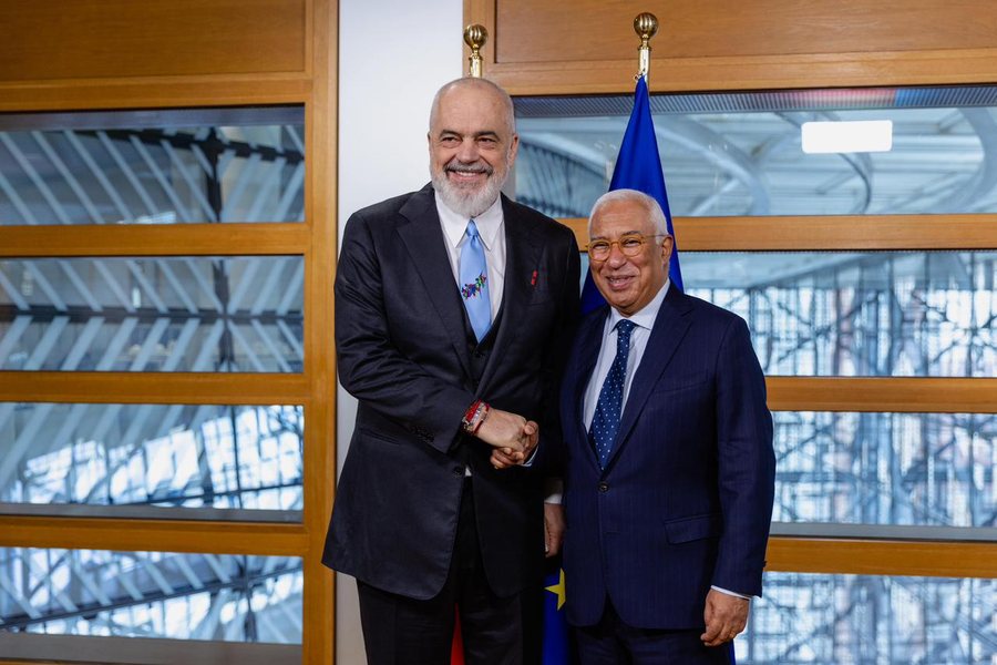 Bruksel, Kryeministri Rama takon Presidentin e K&euml;shillit t&euml;