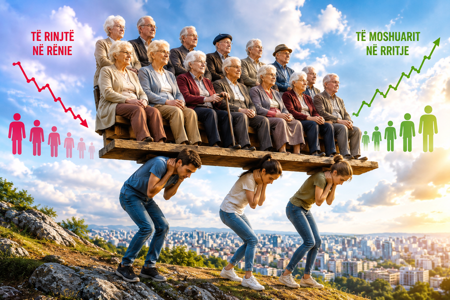 What is happening with age in Albania? From children to young people. The
