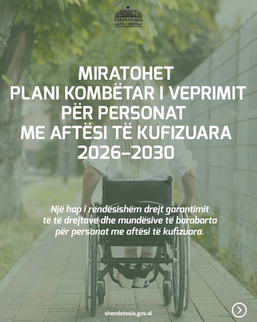 Qeveria miraton Planin Kombëtar për Personat me Aftësi të