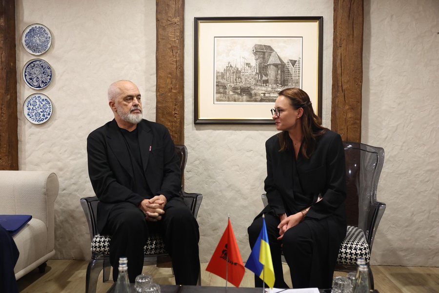 Gdańsk, Poloni - Kryeministri Edi Rama takim me Kryeministren e Ukrain&euml;s,
