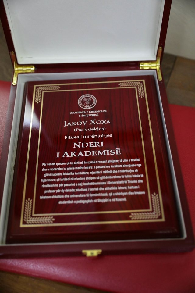 The Academy of Sciences commemorates the writer Jakov Xoxa on the 100th