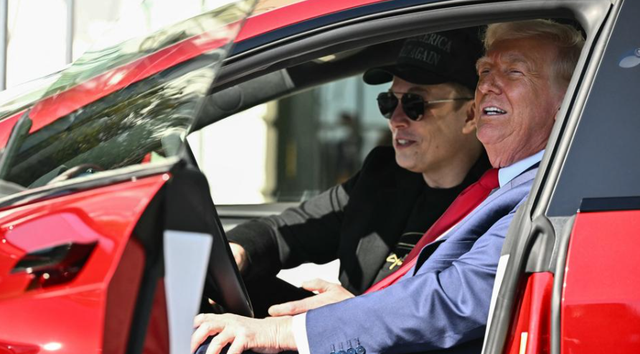 Donald Trump is buying Tesla to help Musk