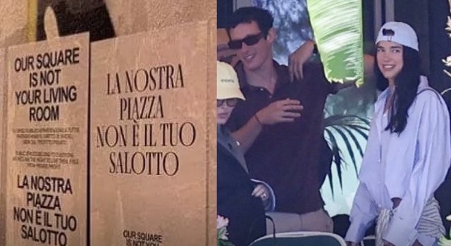 Postera kund&euml;r dasm&euml;s s&euml; Dua Lip&euml;s n&euml; Palermo,