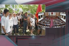 Protest&euml; me tensione para Parlamentit, mb&euml;rrijn&euml; edhe Forcat e