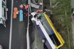 Aksidenti i r&euml;nd&euml; n&euml; autostrad&euml;n Durr&euml;s-Tiran&euml;,