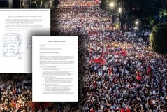 Protestuesit i d&euml;rgojn&euml; let&euml;r ambasador&euml;ve me 5 k&euml;rkesa
