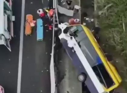 Aksidenti i r&euml;nd&euml; n&euml; autostrad&euml;n Durr&euml;s-Tiran&euml;,
