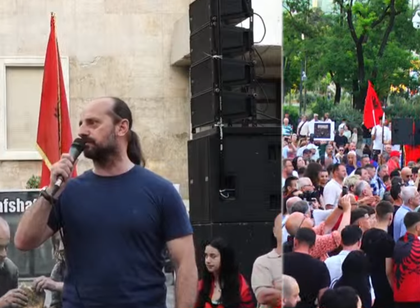 N&euml; dit&euml;n e 23-t&euml; t&euml; protest&euml;s n&euml; Tiran&euml;,