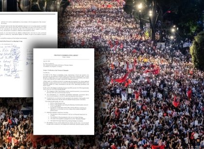 Protestuesit i d&euml;rgojn&euml; let&euml;r ambasador&euml;ve me 5 k&euml;rkesa