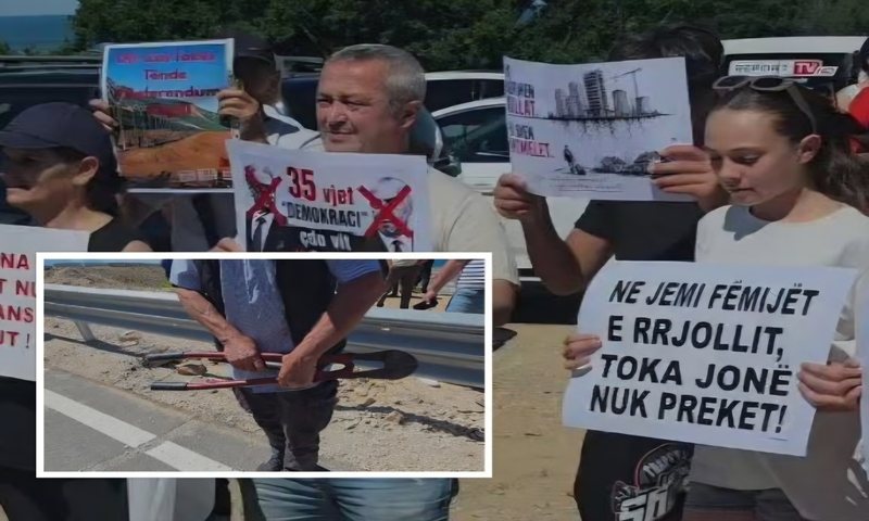 Protest&euml; n&euml; Baks-Rrjoll. Banor&euml;t kund&euml;rshtojn&euml;