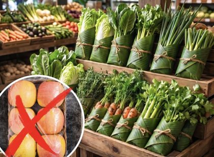 Supermarketet n&euml; Tajland&euml; z&euml;vend&euml;sojn&euml; ambalazhet
