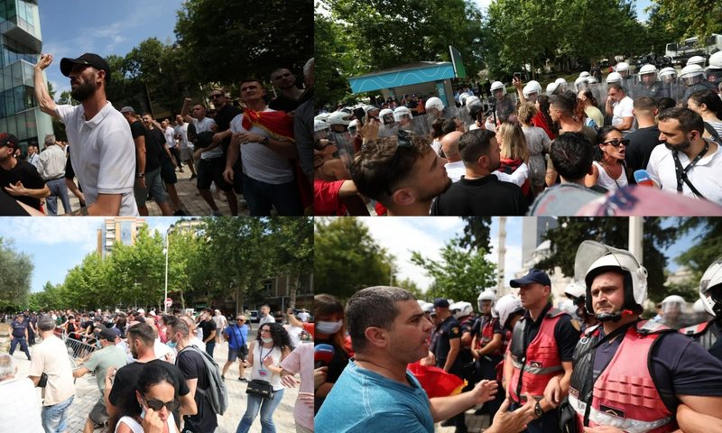 Zhvillime t&euml; reja n&euml; protest&euml;, p&euml;rplasje mes protestuesve