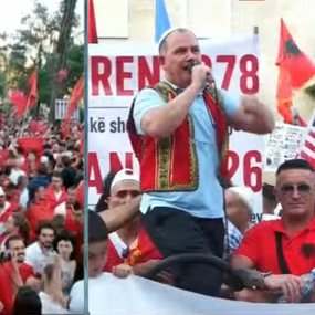 Protestuesi nga Londra: L&euml;re Shqip&euml;rin&euml; t&euml; gdhihet e