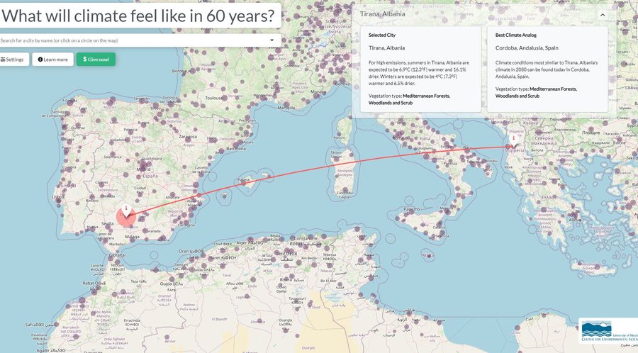 Harta/ Si do të jetë klima pas 80 vitesh? Durrësi, si Teksasi dhe