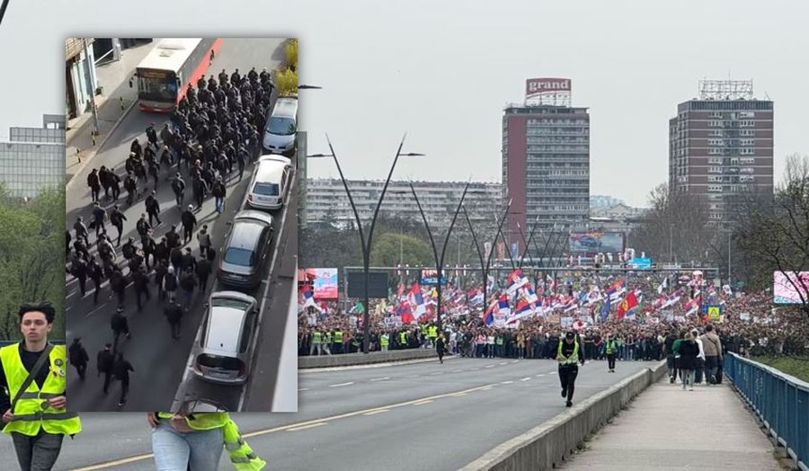 VIDEO/ Beogradi i mbërthyer nga protestat e studentëve, persona