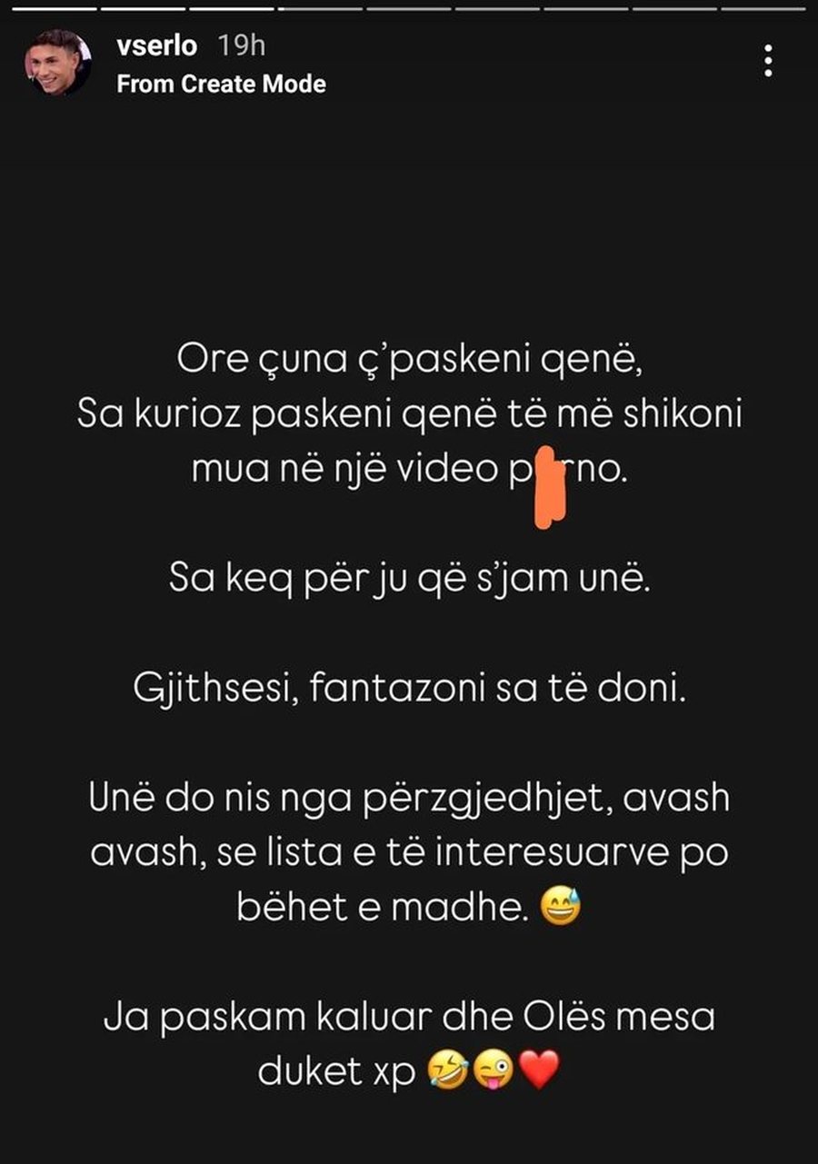 Vserlo thyen heshtjen pas videos intime: “Sa keq për ju që